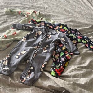 Set of 3 - Old Navy & Carters - Footie Pajamas